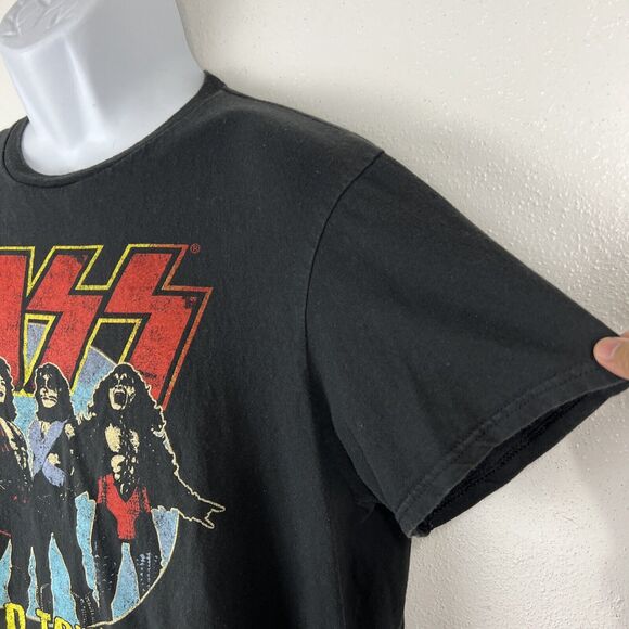 Kiss World Tour '77 Shirt Men Large Short Sleeve Graphic Rock Band Concert Tee - Picture 7 of 10